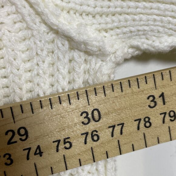 FREE PEOPLE LAYER CAKE TURTLENECK SWEATER COCONUT Women's Ivory Small Oversize - Picture 9 of 10